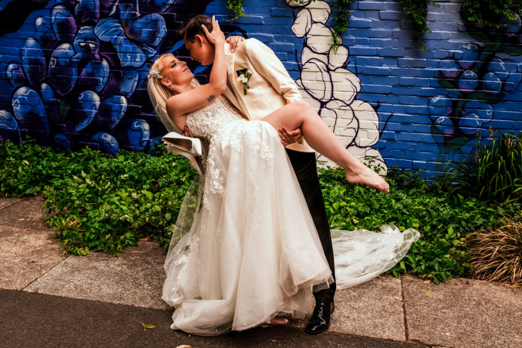 ein Beispiel extravaganter Paarfotografie